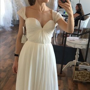 Sarah seven silk Lafayette wedding gown